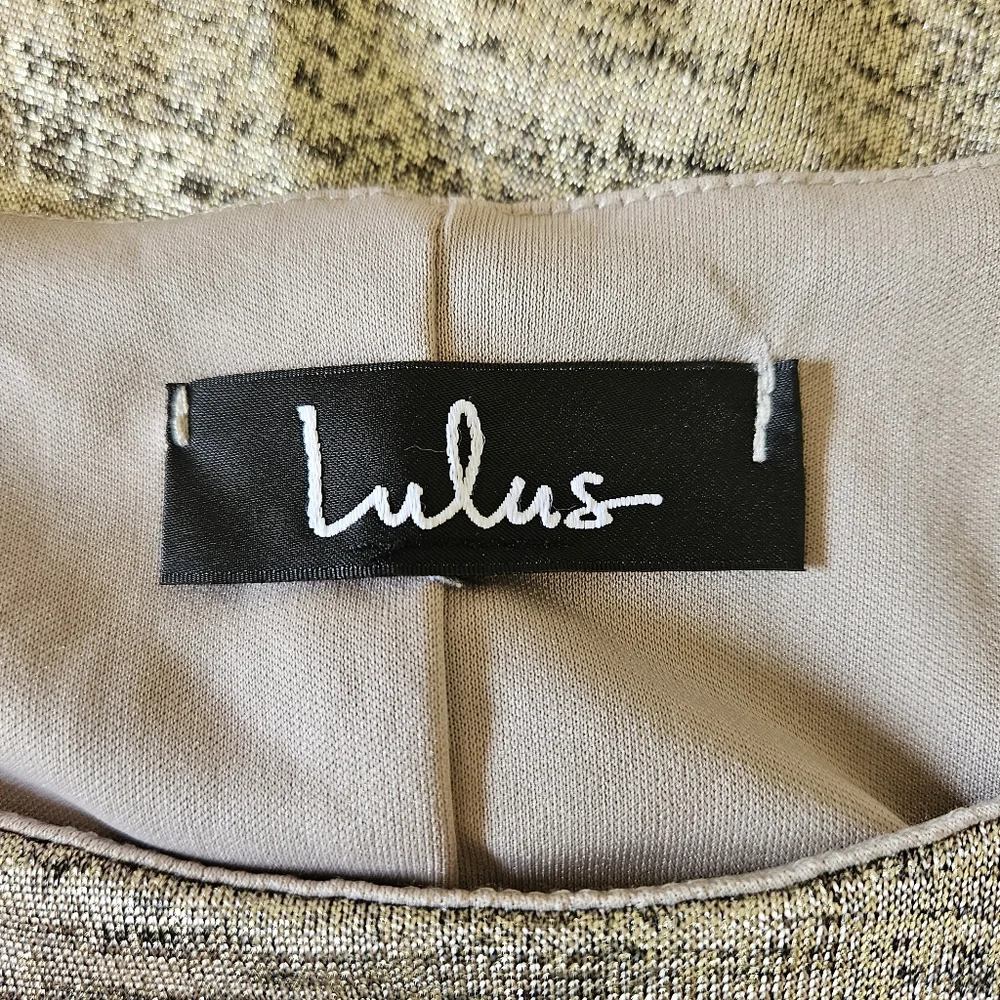 COPY - Lulus Luxe of My Life Metallic Gold Long Sleeve Bodycon Dress Medium - Picture 9 of 14